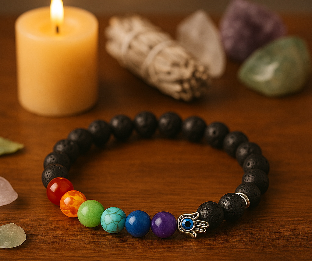 7 Chakra Energy Bracelet – Real Crystal Healing | Unisex Spiritual Wristband