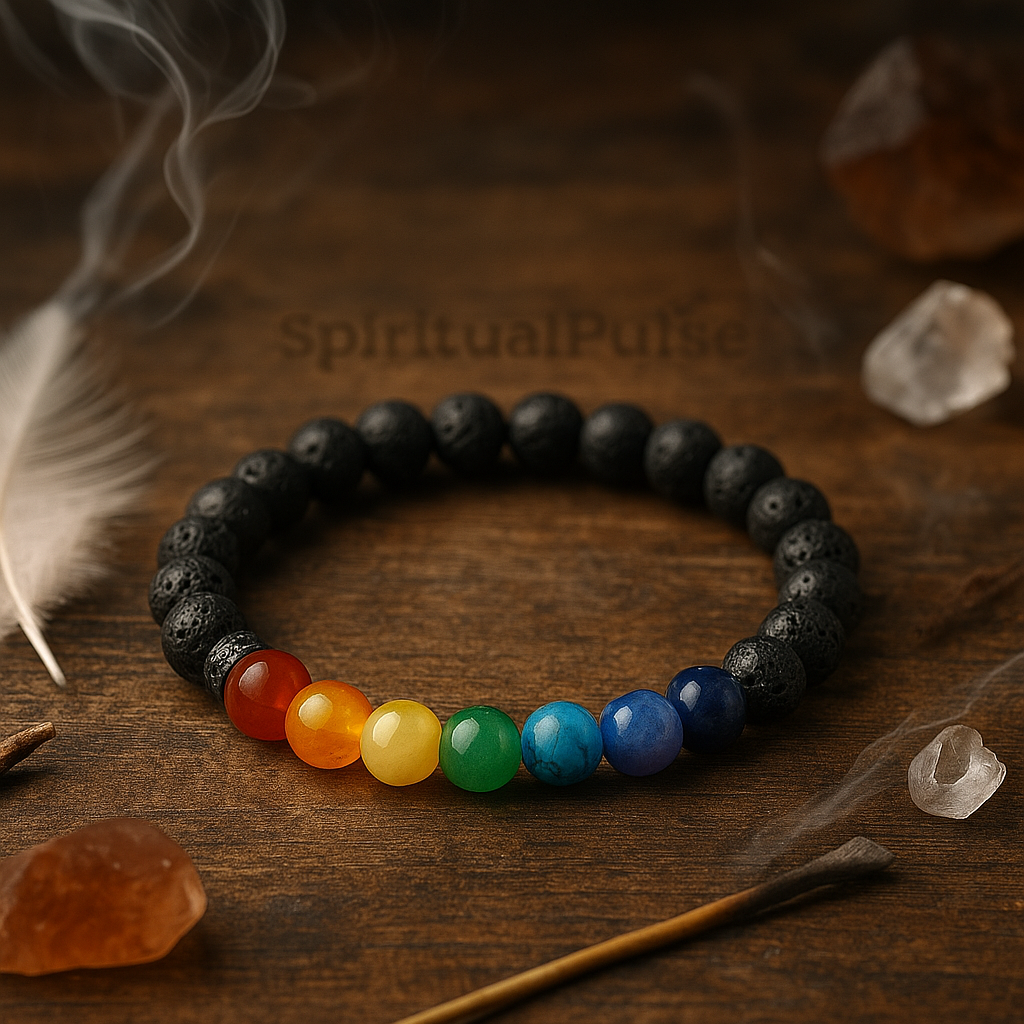 7 Chakra Energy Bracelet – Real Crystal Healing | Unisex Spiritual Wristband