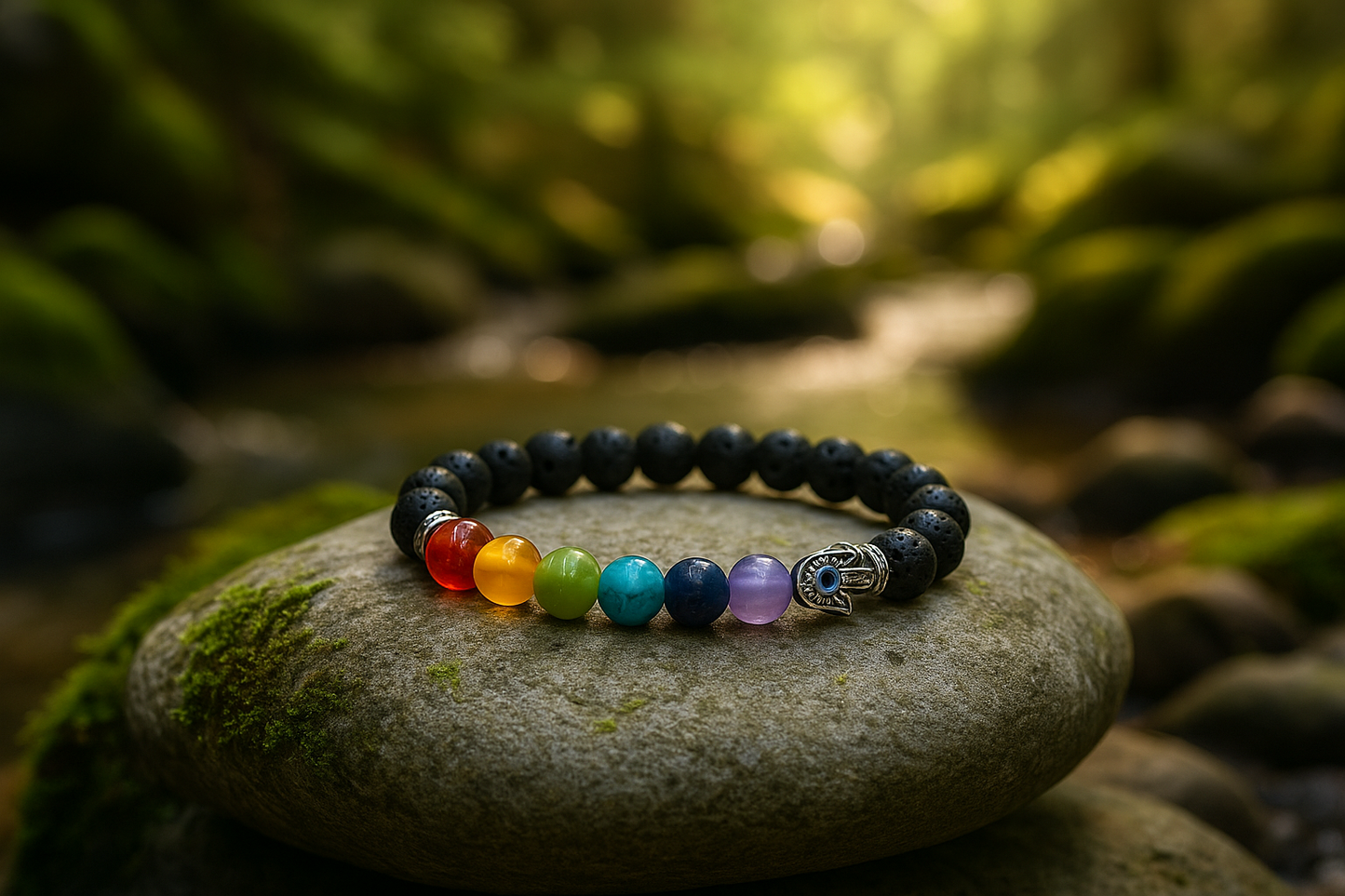 7 Chakra Energy Bracelet – Real Crystal Healing | Unisex Spiritual Wristband